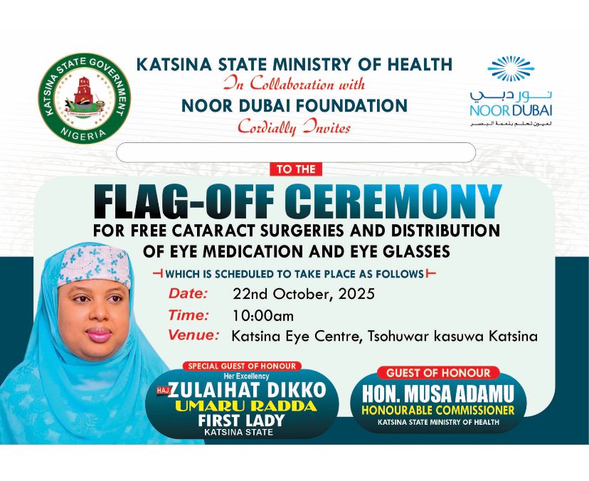 Hajiya Zulaihat Dikko Radda ta kaddamar da aikin tiyatar ido kyauta a Katsina
