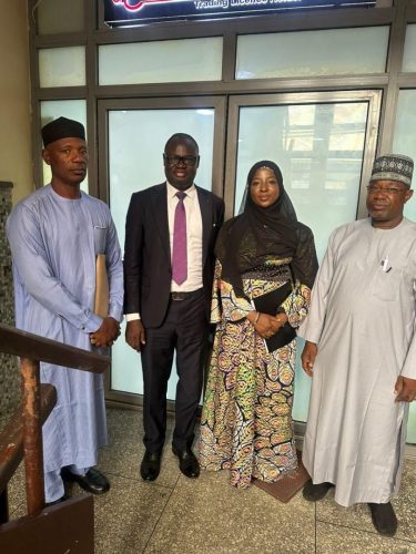 Hajiya Bilkisu Sulaiman Ibrahim-SA Banking and Finance, Alhaji Umar Ibrahim Dutsi, PS da Mista Lawal Sani, daraktan saka hannun jari a bitar zuba jari na jihar Katsina a Legas.