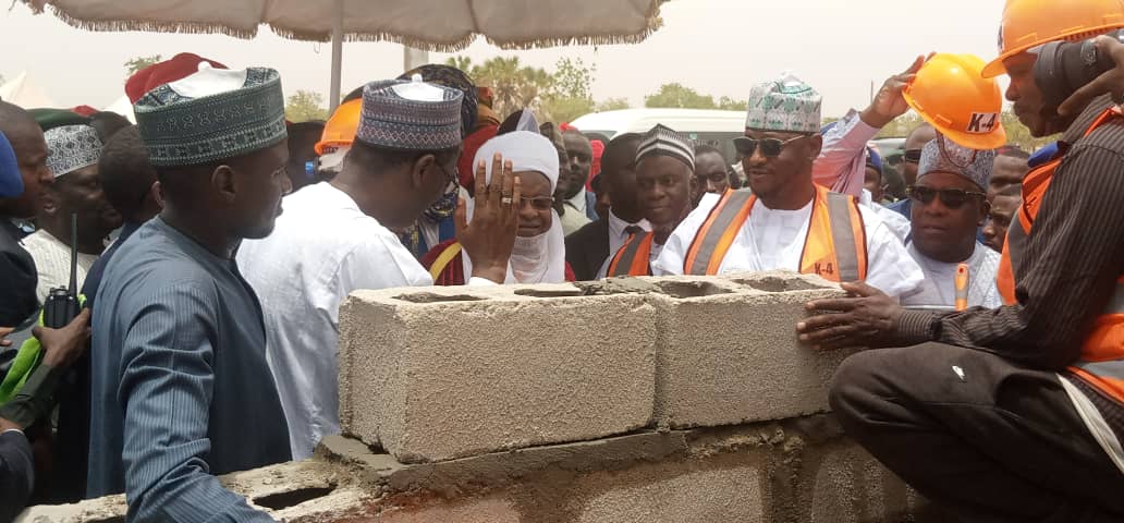The Minister of Housing and Urban Development,Mallam Ahmed Dangiwa at the ground breaking for the construction of 1, 250 housing units across four states in Northern Nigeria.